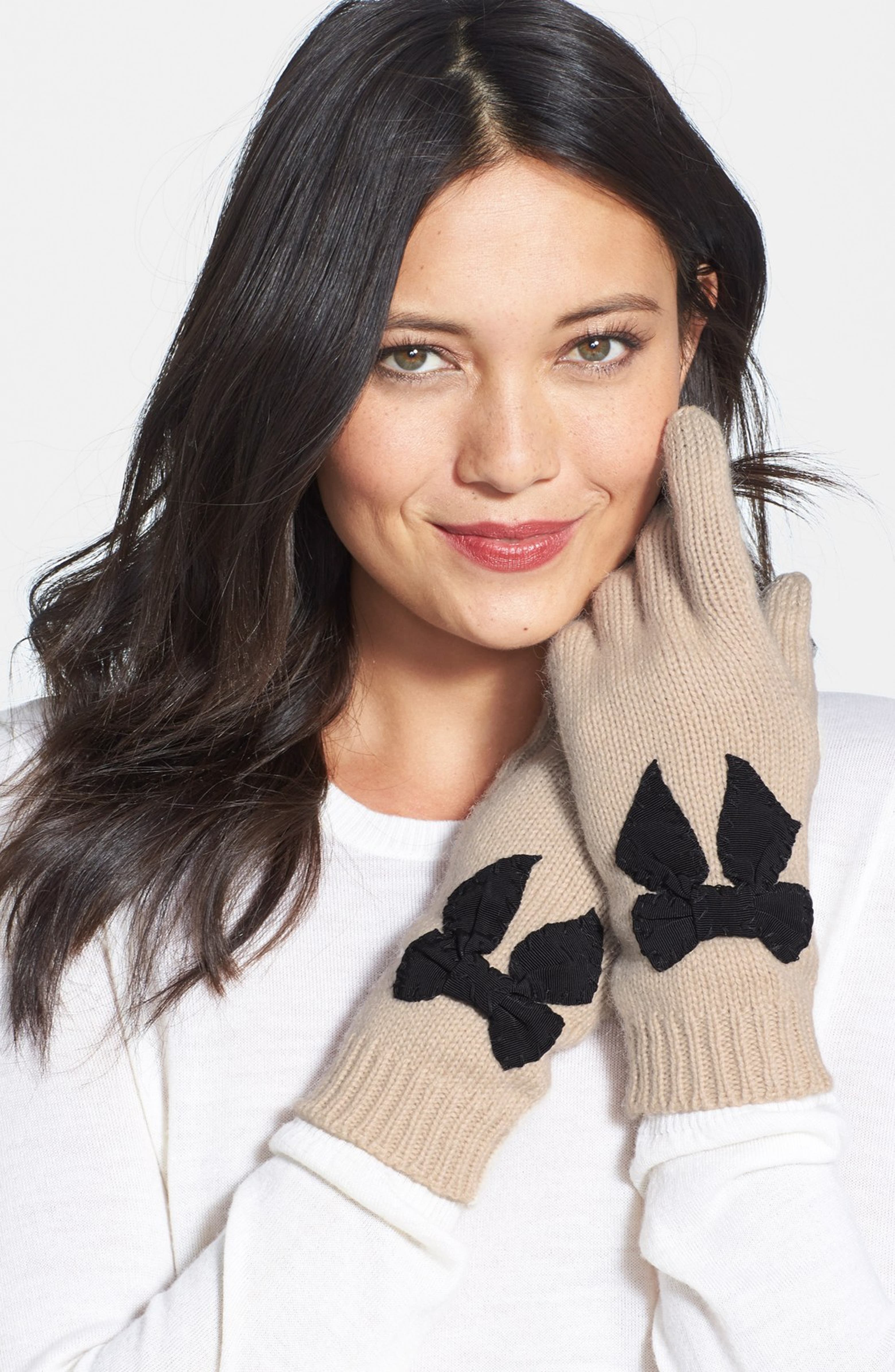 kate spade new york stitched bow gloves | Nordstrom