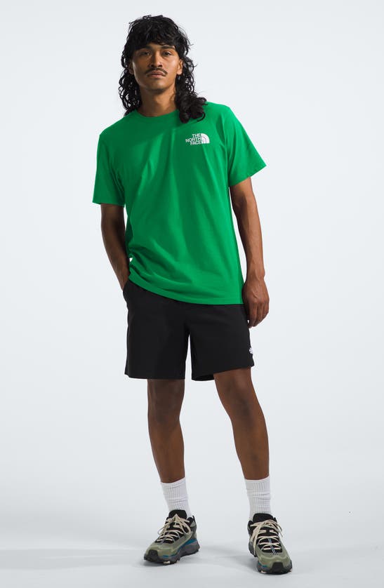 Shop The North Face Box Logo Graphic T-shirt In Optic Emerald