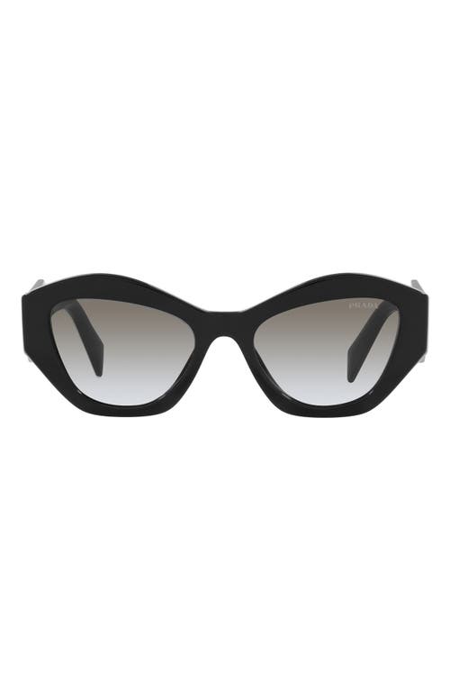 Prada 55mm Gradient Cat Eye Sunglasses in Black/Grey Gradient at Nordstrom