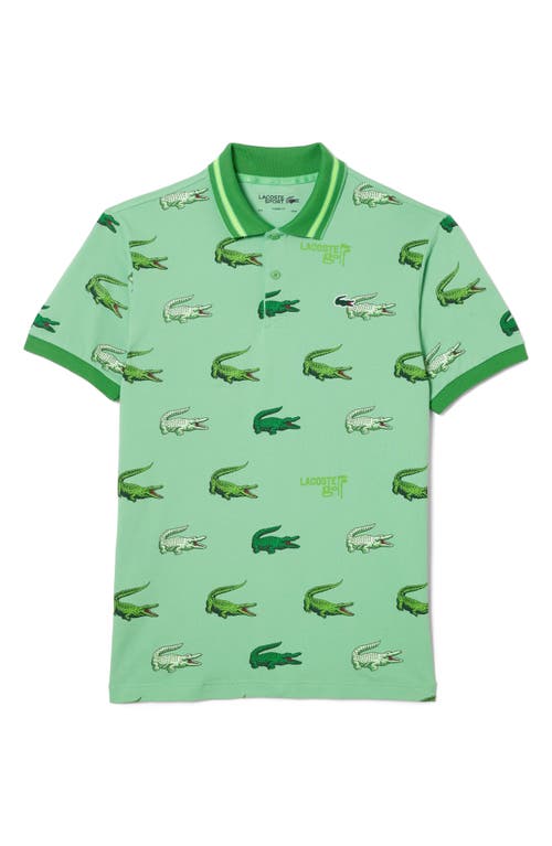 Shop Lacoste Street Golf Polo In Liamone/tarragon-liamone-