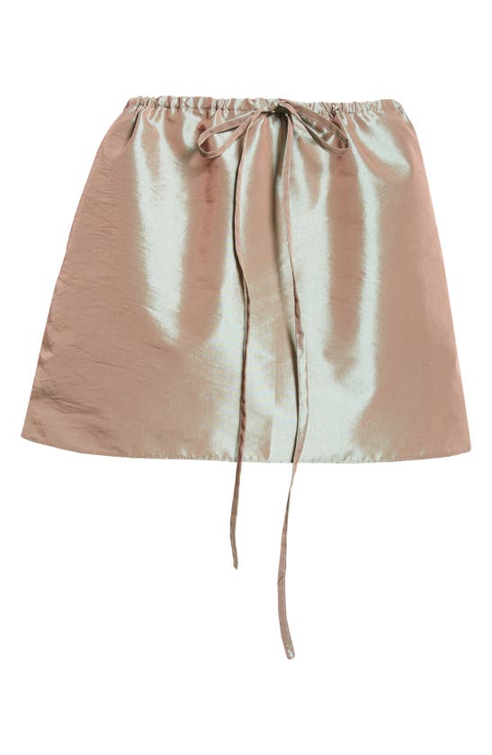 Shop Coming Of Age Drawstring Miniskirt In Jade