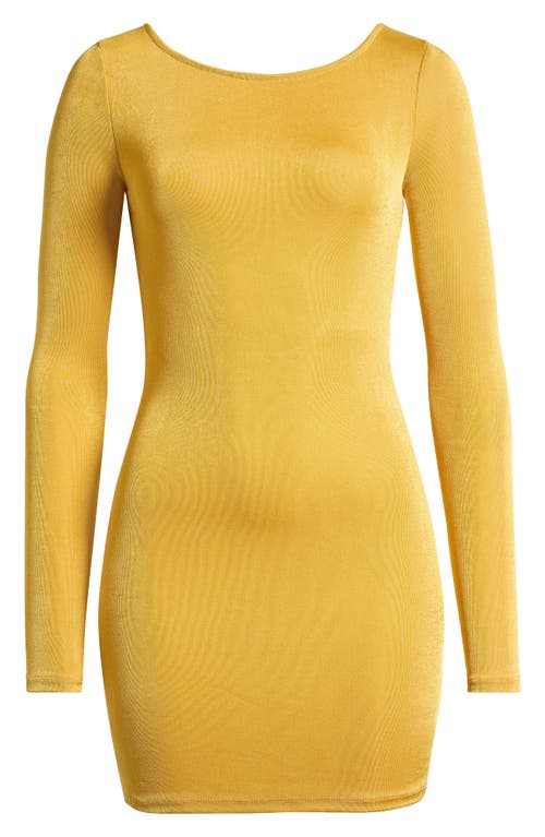 Free People Call Me Later Long Sleeve Minidress In Ceylon Yellow