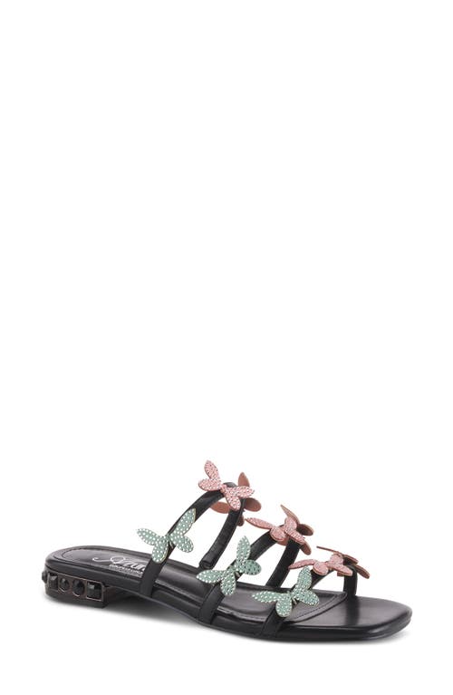 Azura By Spring Step Liron Slide Sandal In Black Multi