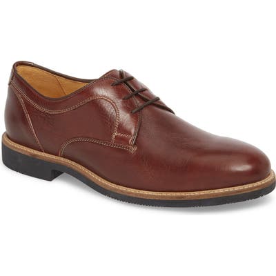 Johnston & Murphy Barlow Plain Toe Derby- Brown