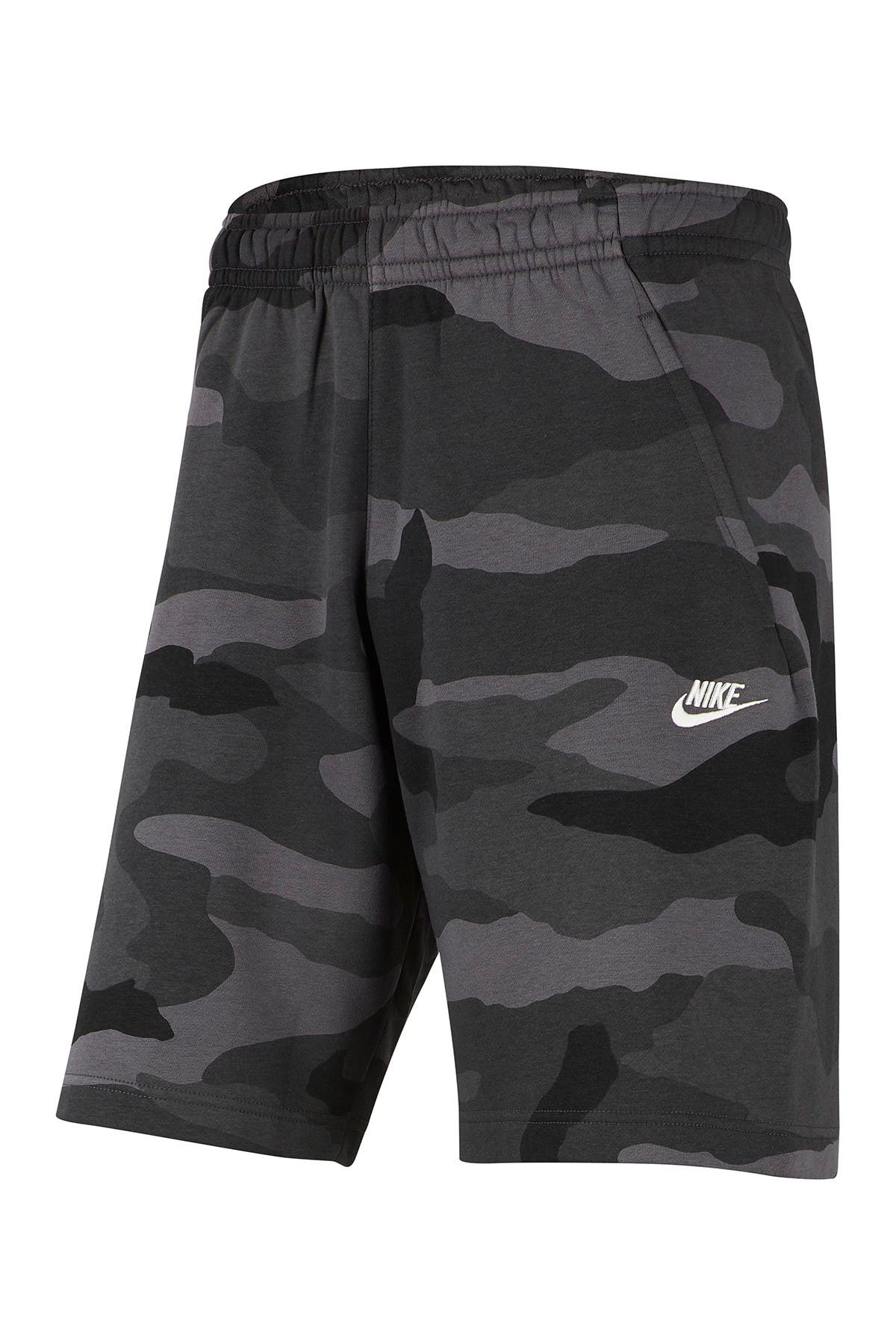 nike camo shorts fleece