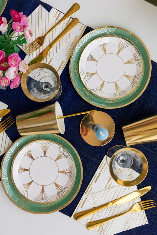 Shop Jollity & Co Great Gatsby Themed Party Package In Sage