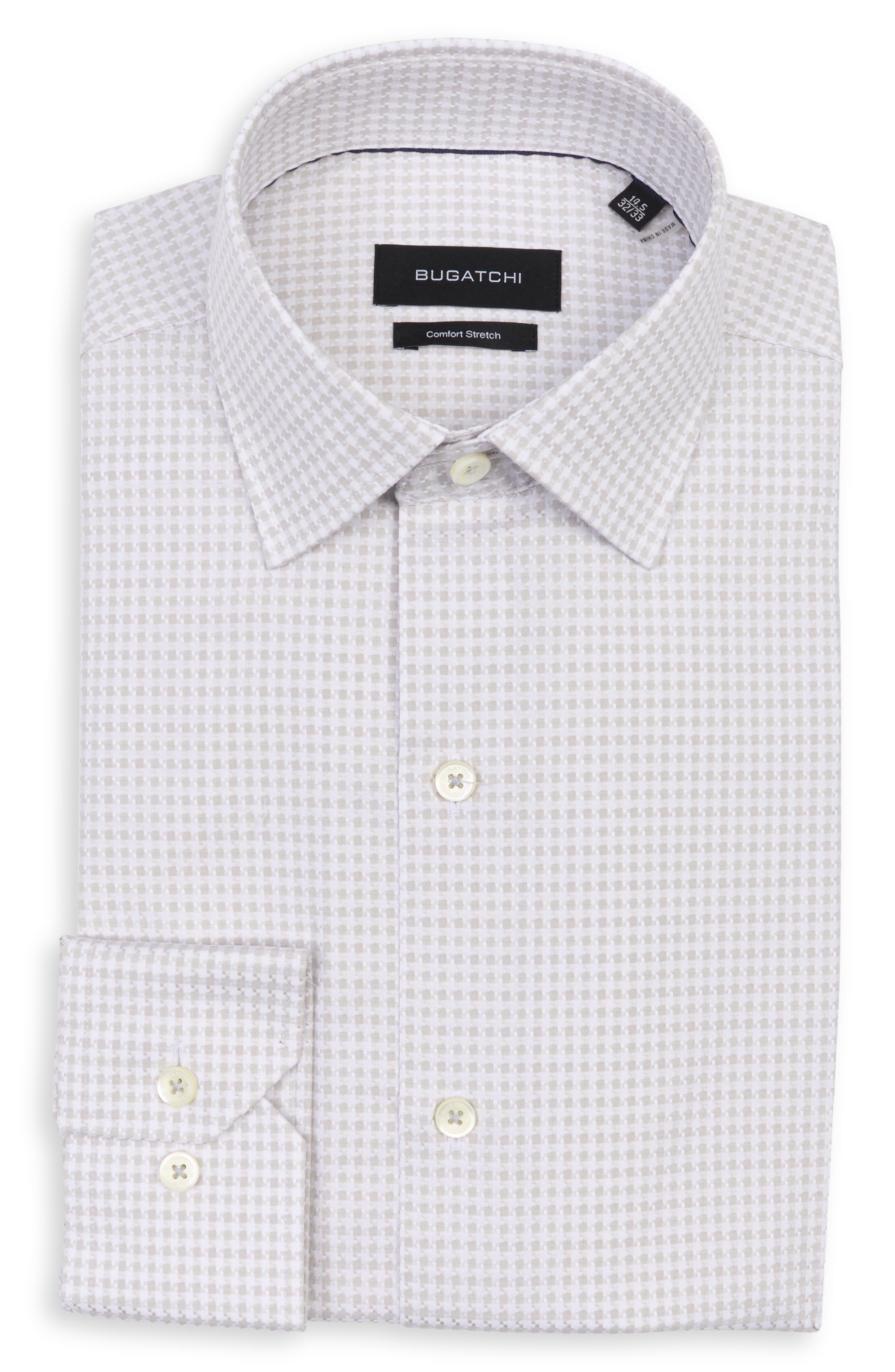 Bugatchi Houndstooth Comfort Stretch 