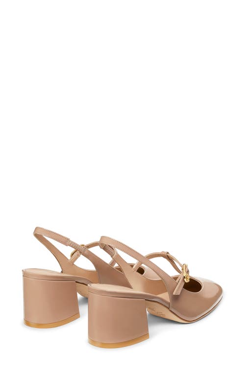 Shop Stuart Weitzman Jane T-strap Slingback Pump In Fawn