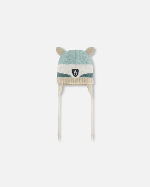 Shop Deux Par Deux Baby Unisex Knit Hat With Ears Racoon Face In Raccoon Face