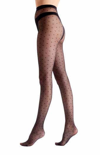 SPANX Fashion Tight-End Tights Micro Dot Fishnet Very Black 1 d at   Women's Clothing store