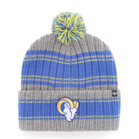 Men's Los Angeles Rams New Era Royal Stripe Cuffed Knit Hat with