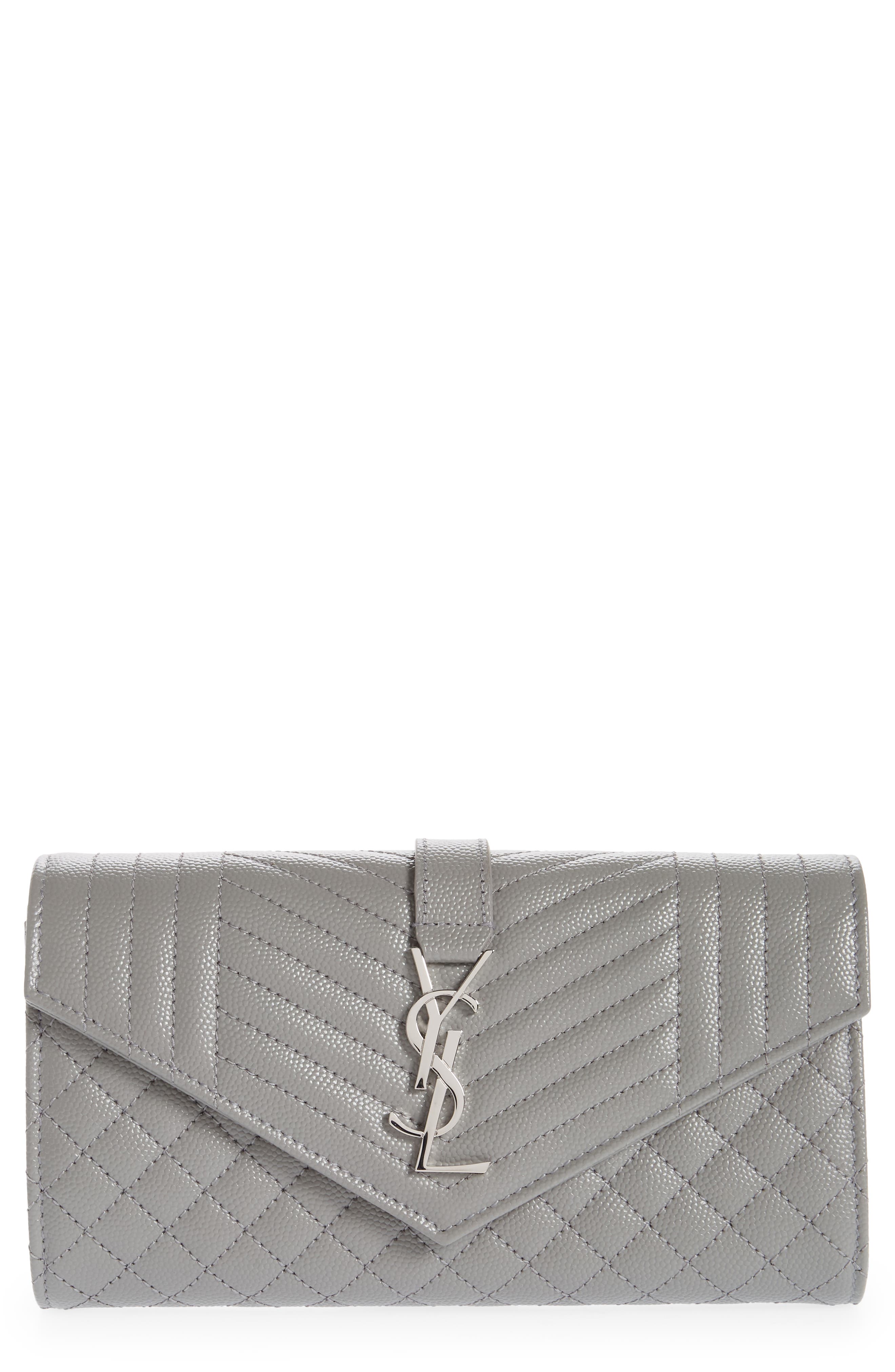 saint laurent grey wallet