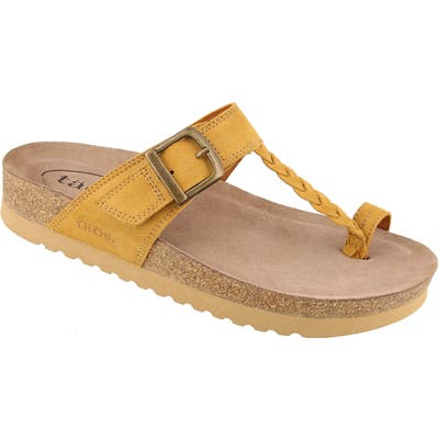 Taos Hippie Flip Flop, Yellow