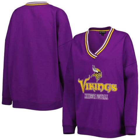 Women's Minnesota Vikings Junk Food Purple Pullover Hoodie