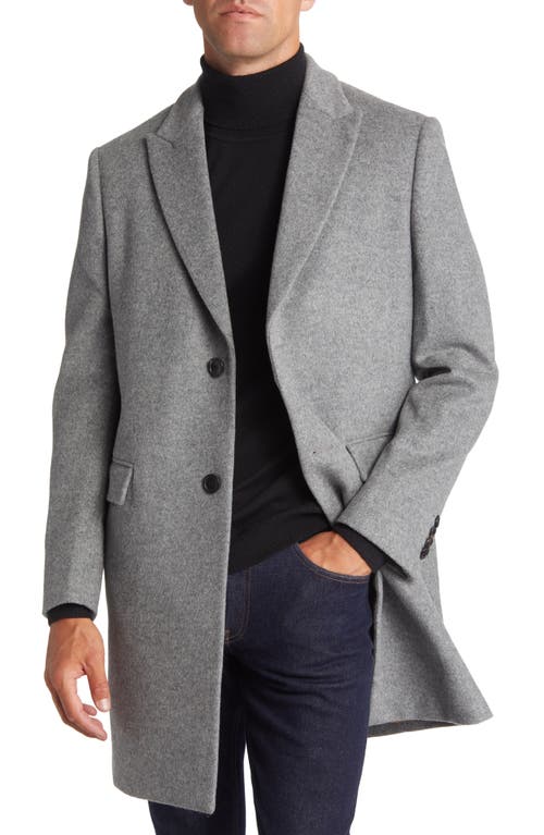 Cardinal of Canada Sutton Wool Overcoat in Light Grey