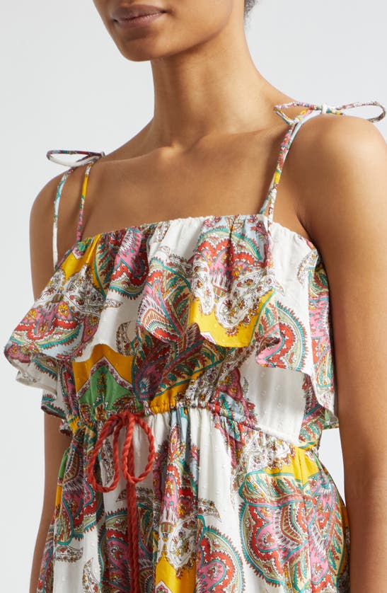 Shop Mille Tippy Ruffle Cotton Sundress In Kaleidoscope