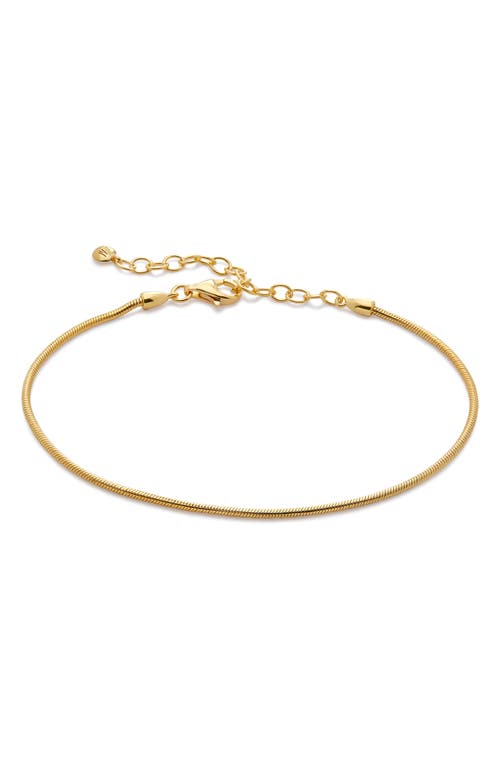 Thin Snake Chain Bracelet in 18Ct Gold Vermeil