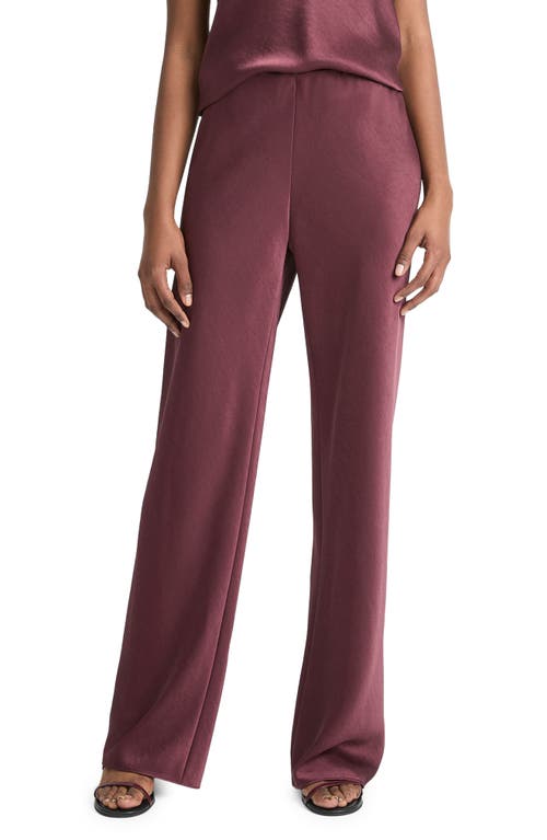 Shop Vince Fluid High Waist Straight Leg Pants In Black Rose