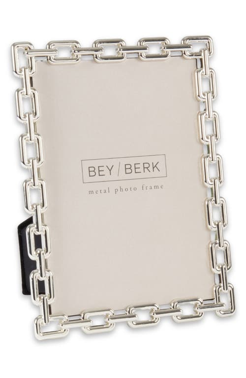 Bey-Berk Link Picture Frame in Silver 