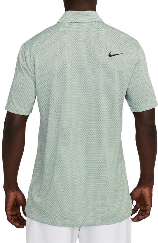 Shop Nike Dri-fit Jacquard Golf Polo In Glacier Blue/ Lemon Twist