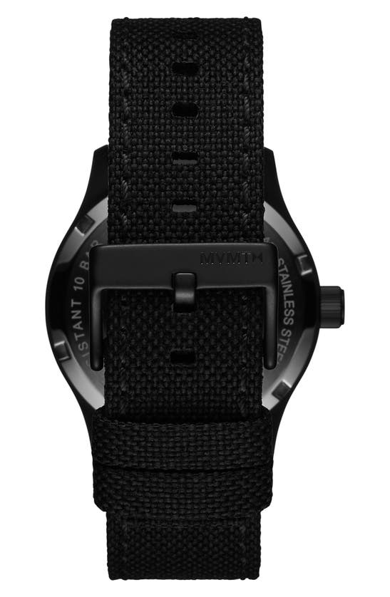 Shop Mvmt Watches Field Ii Nylon Strap Watch, 41mm In Black