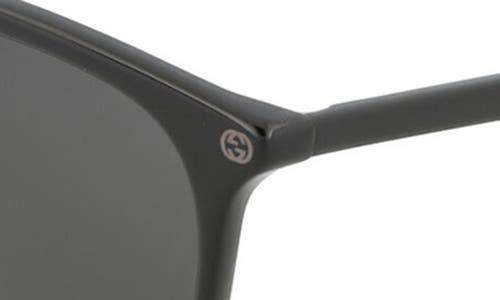 Gucci 56mm Square Sunglasses In Black Black Grey
