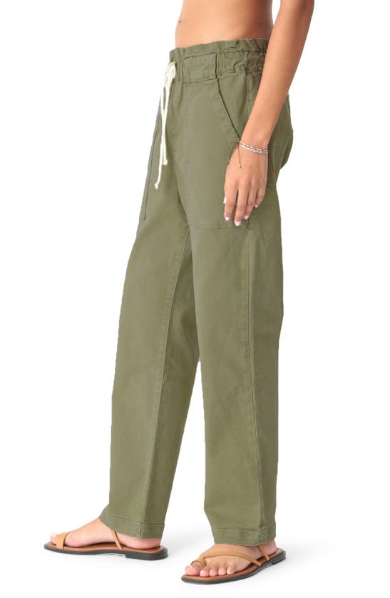 Shop Electric & Rose Easy Stretch Cotton Drawstring Pants In Olive