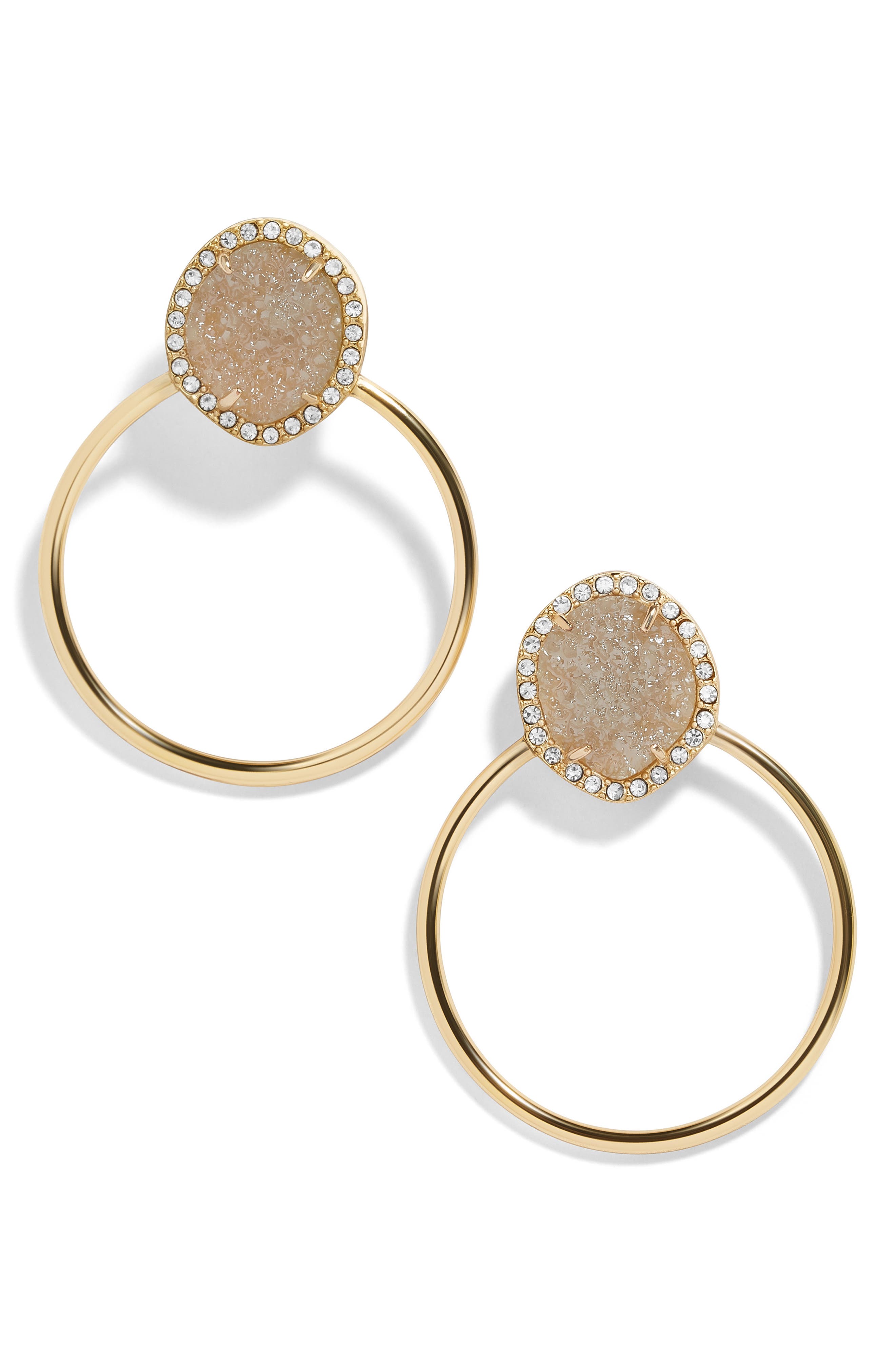 lutana druzy hoop earrings