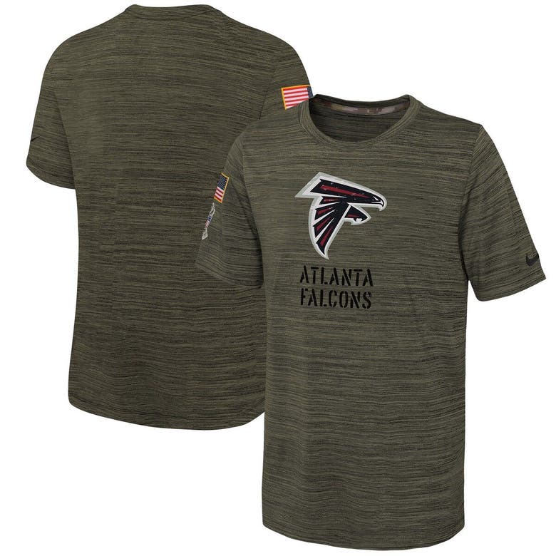Nike Kids' Youth  Olive Atlanta Falcons 2022 Salute To Service Velocity T-shirt