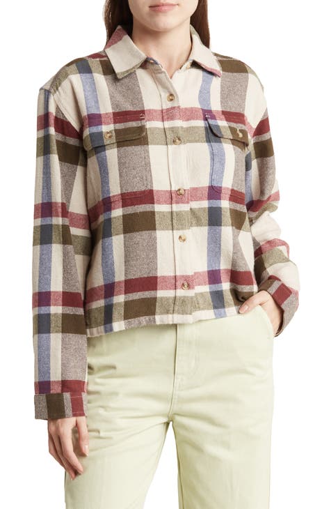 Viola Plaid Cotton Button-Up Shirt