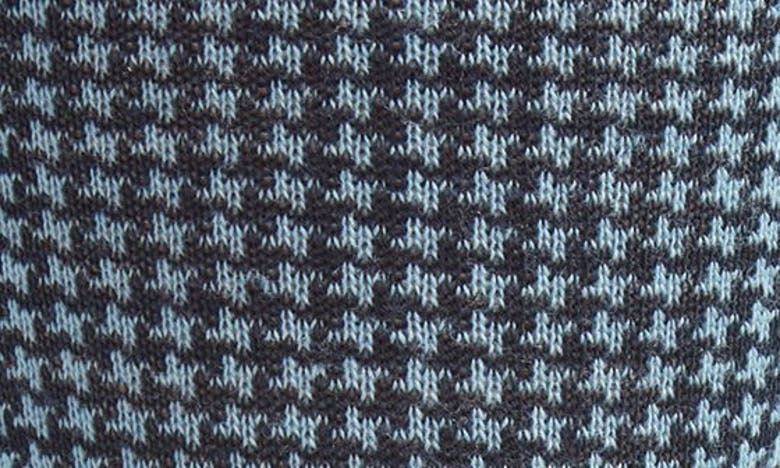 Shop Pantherella Highbury Houndstooth Dress Socks In Light Blue/ Navy
