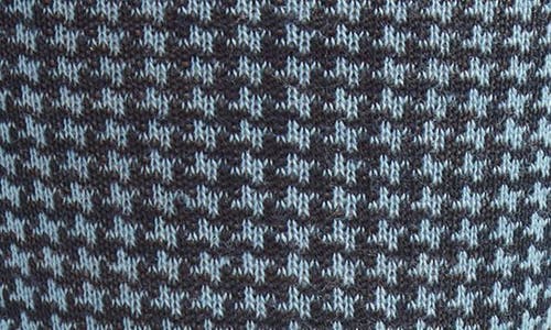 Shop Pantherella Highbury Houndstooth Dress Socks In Light Blue/navy