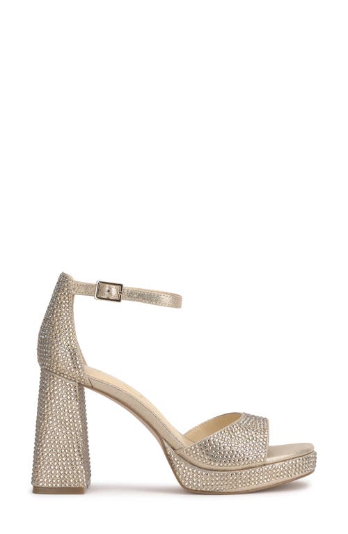 Shop Jessica Simpson Kaliah Ankle Strap Platform Sandal In Champagne