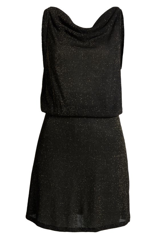 Becca Gilded Metallic Cover-up Sheath Dress In Black