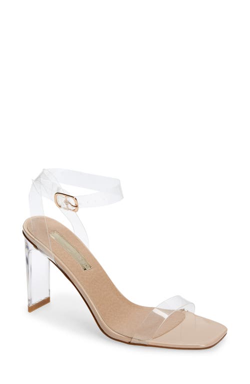 Santiago Clear Sandal in Nude Patent Leather