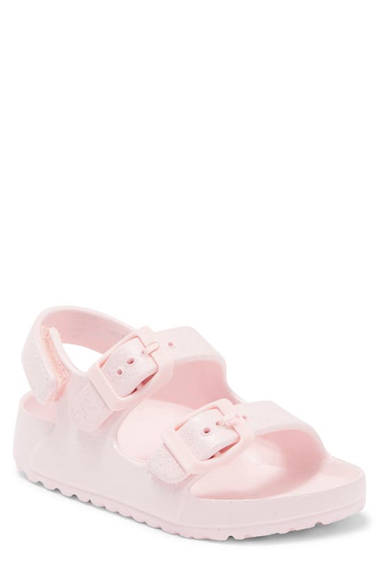 Harper Canyon Kids' Sage Buckled Sandal In Pink Light Glitter
