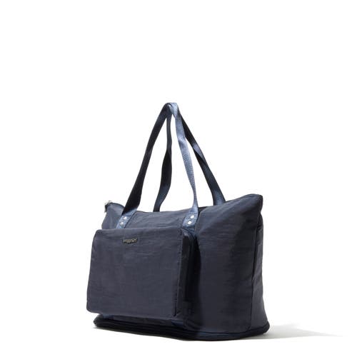 Baggallini Carryall Expandable Packable Weekender Tote Bag In French Navy