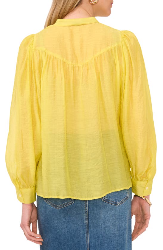Shop Vince Camuto Yoke Raglan Sleeve Shirt In Bright Lemon