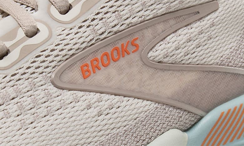 Shop Brooks Glycerin Gts 21 Running Shoe In Coconut/ Aqua/ Autumn Sunset