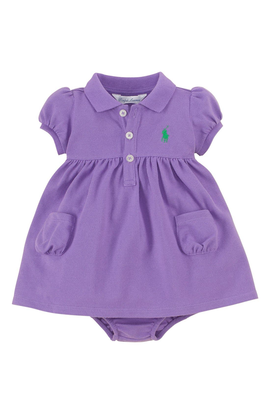 Ralph Lauren Cotton Polo Dress & Bloomers (Baby Girls) Nordstrom