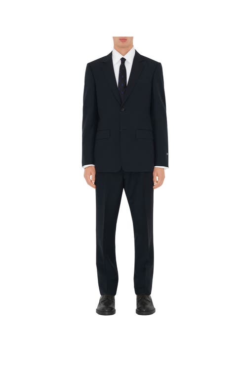Burberry Tailored Wool Mohair Jacket For Men In Navy