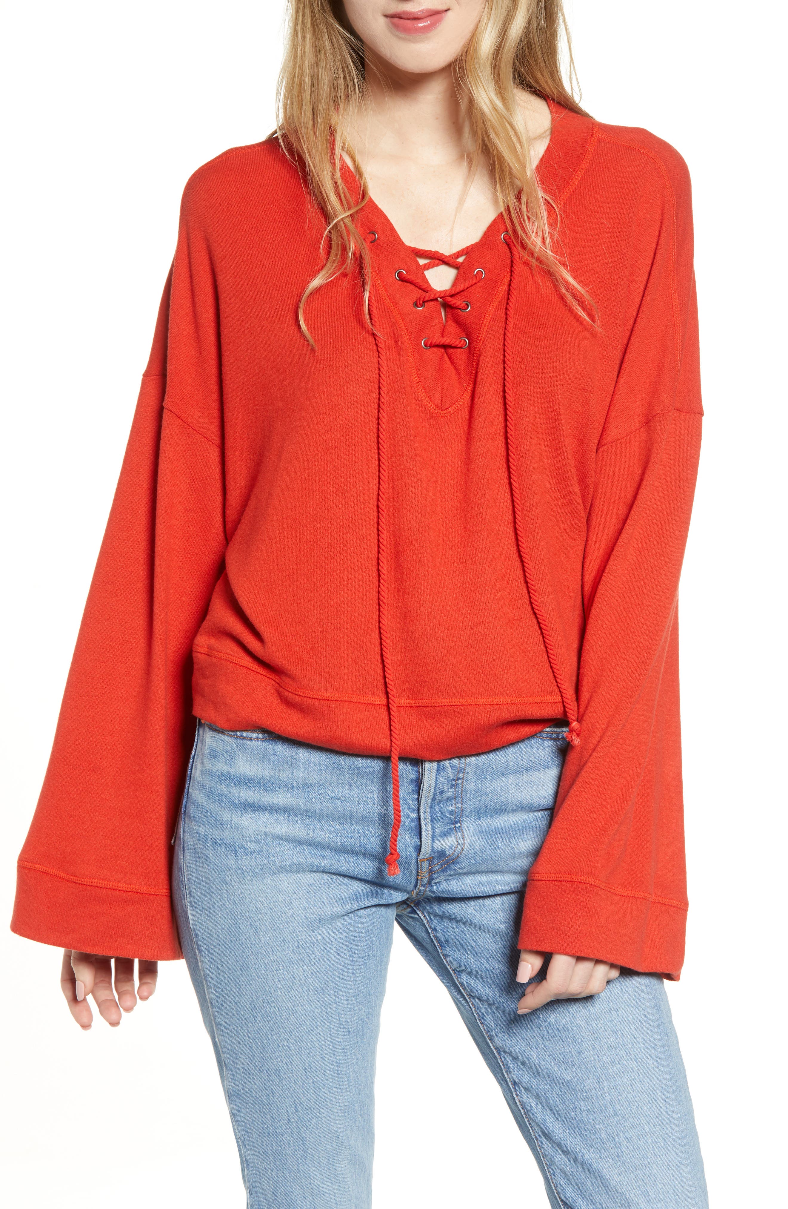 Cupcakes And Cashmere French Terry Sweatshirt, Red