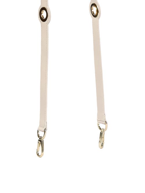 Shop Teddy Blake Eyelet Leather Strap In Cream