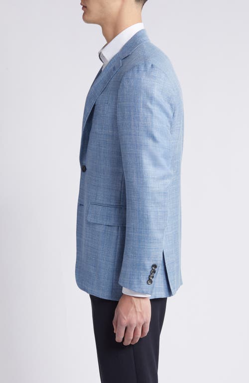 Shop Canali Kei Trim Fit Mélange Wool & Silk Blend Sport Coat In Light Blue