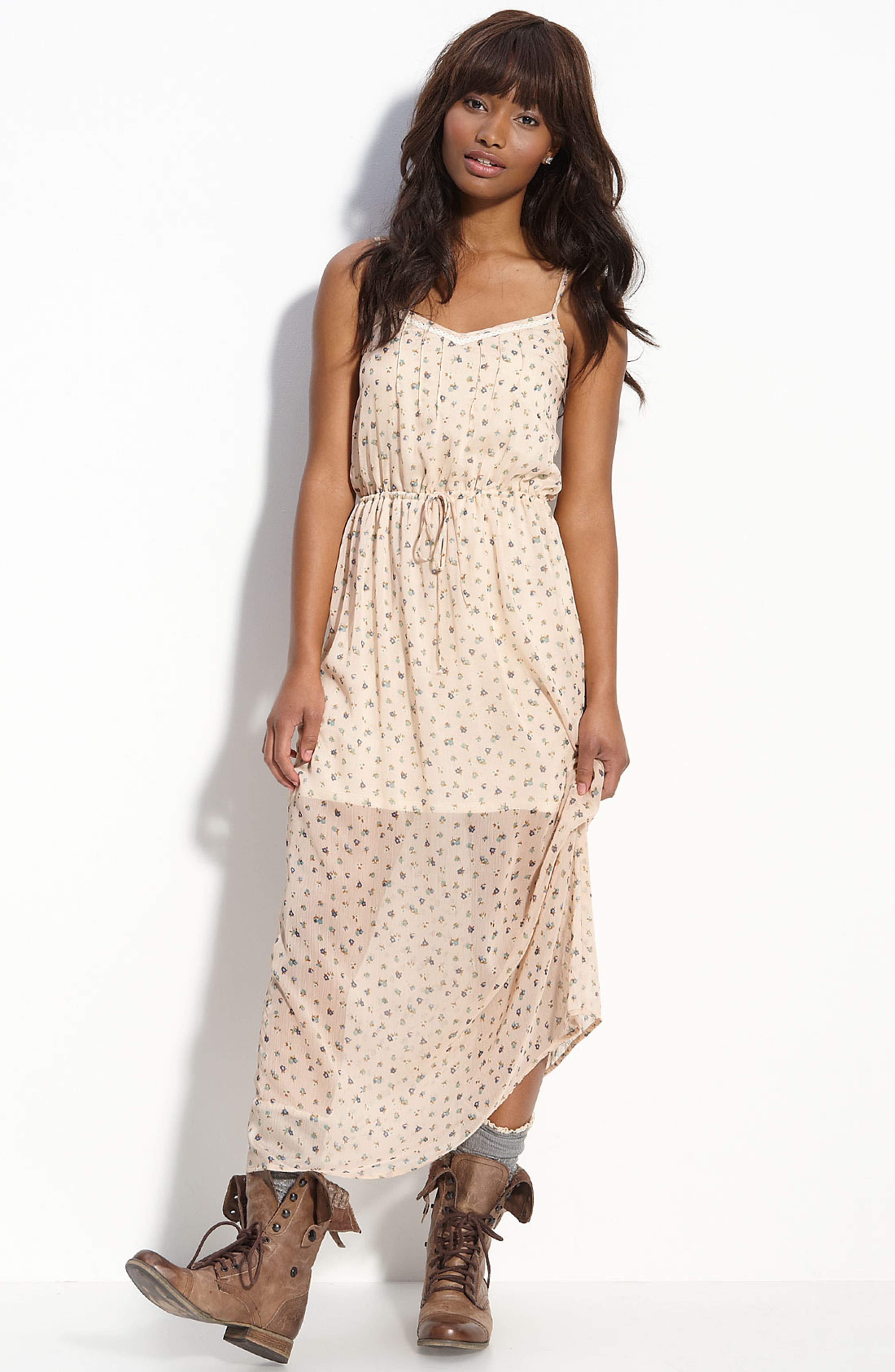Mimi Chica Floral Maxi Dress (Juniors) | Nordstrom