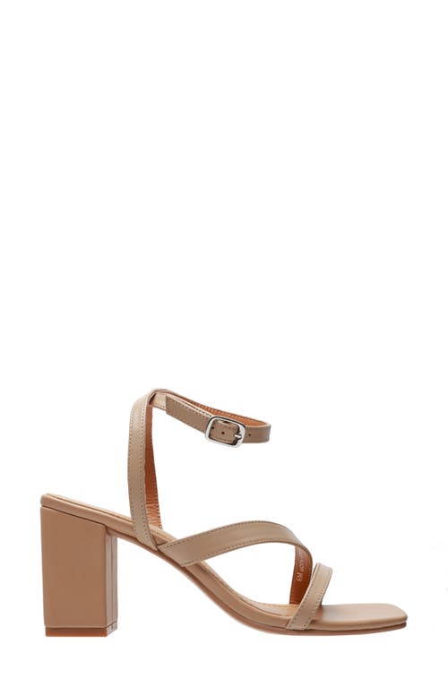 Lisa Vicky Violet Ankle Strap Sandal In Tan Camel