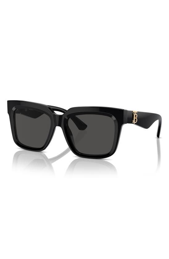 Shop Burberry 54mm Square Sunglasses In Black