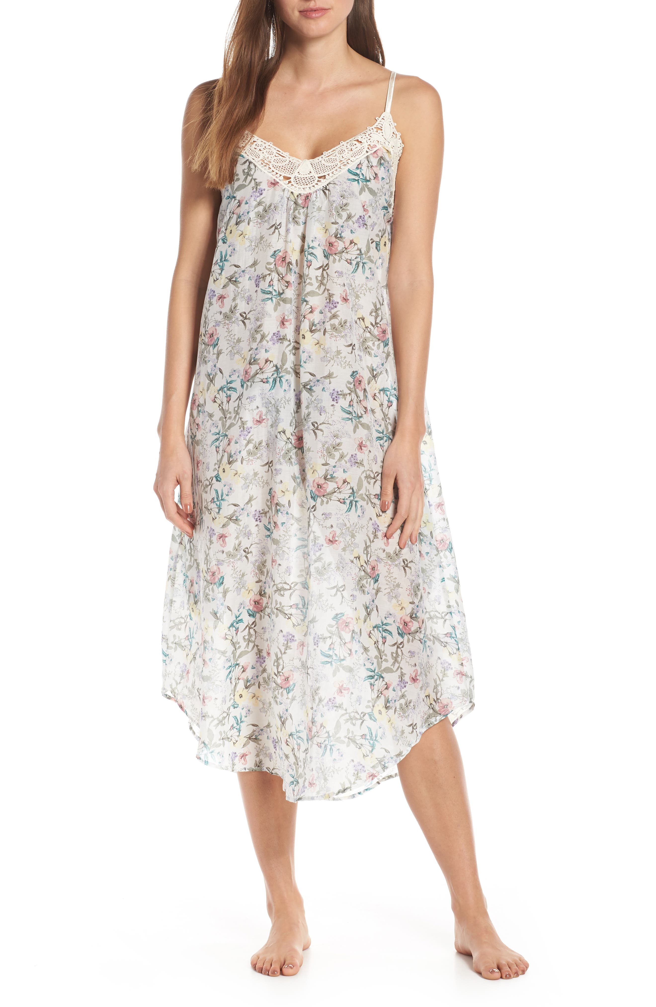 Papinelle Emmy Cotton & Silk Nightgown, Blue