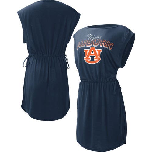Women's G-III 4Her by Carl Banks Navy Auburn Tigers GOAT Swimsuit Cover-Up Dress