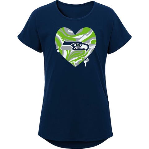 Los Angeles Rams Girls Youth Drip Heart Dolman T-Shirt - Royal